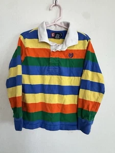 Chaps Boys Stripe Polo Long Sleeve Cotton Top, Size 4T - Picture 1 of 5
