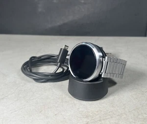 Motorola Moto 360 1st Gen. 46mm Stainless Steel Case Silver Link Bracelet - Picture 1 of 11