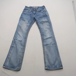 BKE Buckle Boys Youth Aiden Bootcut Jeans Size 25 Distressed Stretch Denim - Picture 1 of 8