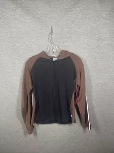 NEW Urbane Scrub Jacket Women's Black And Brown Full Zip Sweatshirt Size Small - Picture 1 of 9