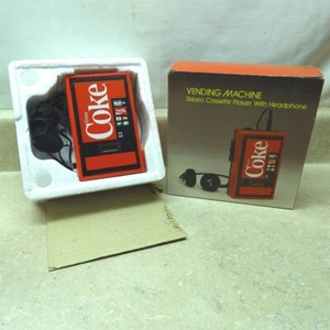 Vintage "Enjoy" Coke Stereo cassette Player With Box, Paper, Soda Pop Ad - Picture 1 of 12