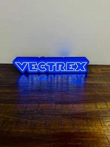 Vectrex LED Light up logo/Sign - USB Powered - Vibrant Blue Glow! - Bild 1 von 11