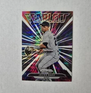 (ITEM C390) JAVIER BAEZ - 2022 PANINI PRIZM FEARLESS PRIZMS WHITE WAVE #FL3 - Picture 1 of 2