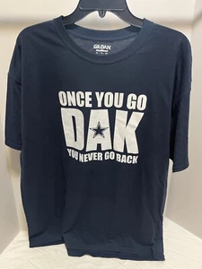 Dallas Cowboys Fútbol Dak Prescott NFL Camiseta Para Hombres XL Azul Once You Go Dak... - Imagen 1 de 7