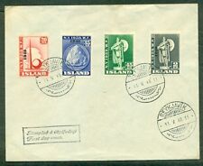 ICELAND 1940, World's Fair Ovpt set (232-5) FDC, VF Facit $600.00
