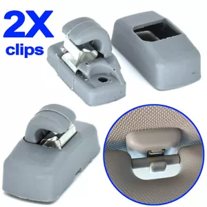 2x Sun Visor Clip For VW Transporter T4 T5 T6 Amrok Beetle Bora Caddy Eos Golf - Picture 1 of 7