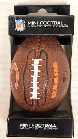 NFL Chicago Bears - Mini Football Magnetic Bottle Opener, NEW Cover