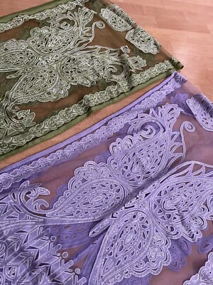 2 NEW THAILAND SCARFS SHAWL WRAP METALLIC SHIMMER - Image 1 of 4