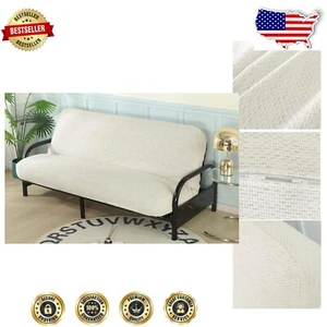 Machine Washable Beige Futon Cover - Full Size 3 Side Zipper for Easy Use - Picture 1 of 6