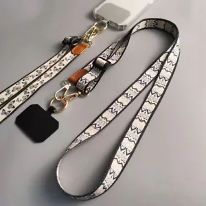 Long Wide Adjustable Phone Lanyard Detachable Cross-body Phone Lanyard - Picture 1 of 17