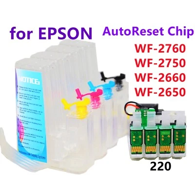 refillable Ciss cis WF-2760 WF-2750 WF-2660 WF2650 T220 220 cartridge - Image 1 of 2