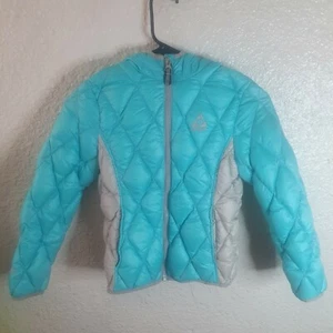 Girls Gerry small aqua and gray puffer jacket - Picture 1 of 7