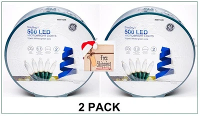 GE StayBright 500-Count 104 Feet Warm White LED Miniature String Lights (2 PACK) - Image 1 of 4