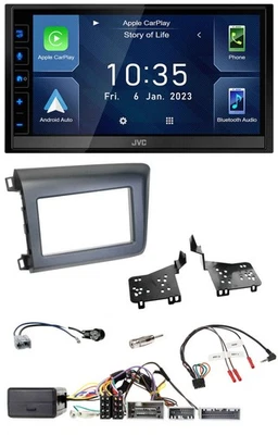 JVC DAB Bluetooth Lenkrad USB 2DIN Autoradio für Honda Civic US Modelle 2012-201 - Bild 1 von 4