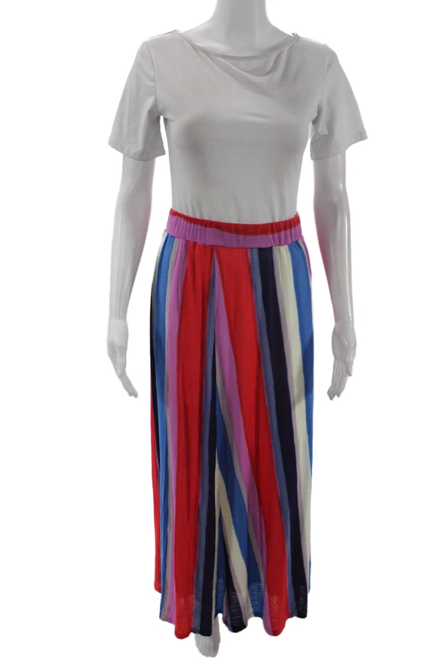 Espléndida Maxi Falda Para Mujer Rayas Línea A Multicolor Talla Extra Pequeña Foto 1 de 4
