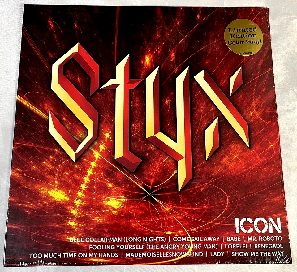 STYX - ICON - Greatest Hits Collection Orange Color Vinyl LP DeYoung SEALED New - Image 1 of 4