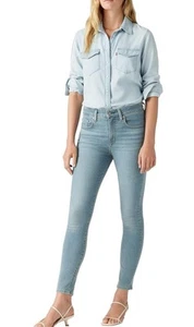 Levi's Women's 721 High Rise Skinny Jeans Cotton Stretch Liberty Blue W27 L28 - Picture 1 of 19