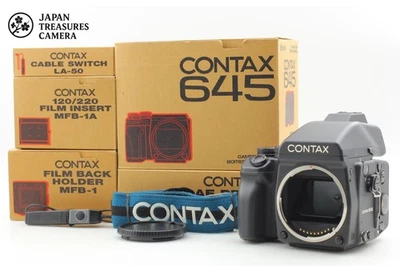 [Quase não usado na caixa] Câmera de Filme Contax 645 Localizador AE MFB-1 MFB-1A LA-50 JAPÃO - Imagem 1 de 4