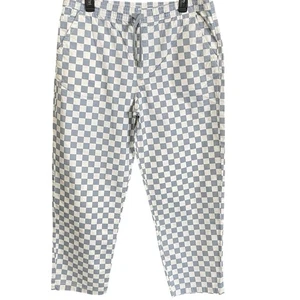 Vans Range Relaxed Elastic Waist Pants Men’s Size XL Blue White Check NWOT! - Picture 1 of 7