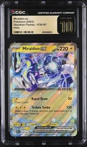 MIRAIDON EX Obsidian Flames Holo Rare #079 CGC 10 Pristine Pokemon - Picture 1 of 2