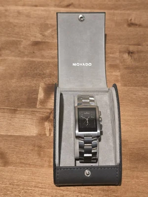 Relógio de pulso masculino Movado Eliro cronógrafo 84 H1 1461 com caixa proprietário original  - Imagem 1 de 4