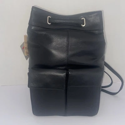 Mochila Wilsons Cuero Pelle Studio Negra Cuero Suave De Colección Nueva Con Etiquetas Foto 1 de 4