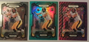 3 Luke Lachey 2024 Prizm Draft Picks Green Prizm, Base & Purple Wave RC Hawkeyes - Picture 1 of 7