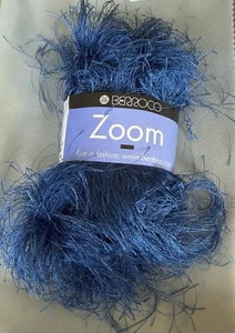BERROCO ZOOM Hilo de Piel Sintética Color 9130 NOTA AZUL Hecho en Italia Madeja Única Nuevo - Imagen 1 de 2