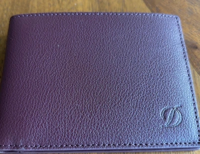 Carteira de Couro Marrom St. Dupont 6 Porta-Cartão de Crédito Nova na Caixa Varejo $290 - Imagem 1 de 4