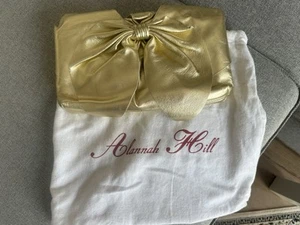 Alannah Hill Vintage Gold Bow Clutch Bag with Strap Women's Flap Close Handbag - Picture 1 of 3