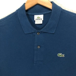 Lacoste Men's Blue Short Sleeve Polo Shirt Classic Fit Crocodile Logo Size 7 - Picture 1 of 6