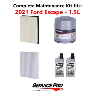 2021 Ford Escape 1.5L Complete Oil, Air & Cabin Filter Kit (5W-20) - Image 1 of 4