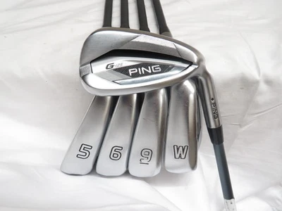 Juego de plancha de punto negro Ping G425 usada 5-UW Ping Alta CB AWT grafito R (falta 7+8) Foto 1 de 4