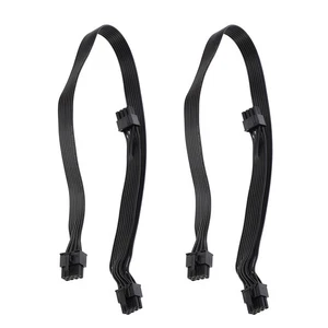 2pcs Pcie Power Extension Cable: 8 Pin To Dual 6+2 Pin Graphics Card Connector - Picture 1 of 20