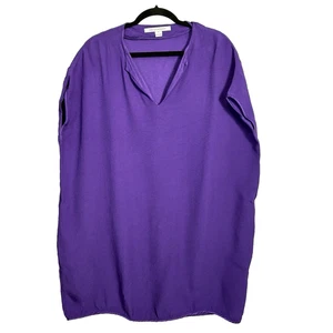 DIANE VON FURSTENBERG Women Kora Tunic Dress Sz M Purple Short Sleeve 11-11 - Picture 1 of 14