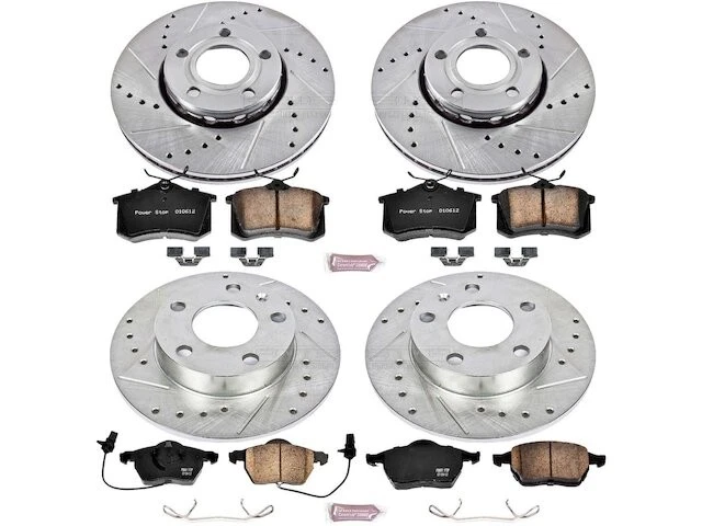 Kit de pastillas de freno y rotor delanteras y traseras para Audi A4 DV537QD 2002-2004, 2006 Foto 1 de 1