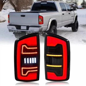 Full LED Tail Lights For Dodge Ram 1500 2500 3500 2002-2006 Sequential Lamps - Picture 1 of 12