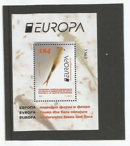 Macedonia del Norte Europa 2024 Bloque Subacuático Fauna y Flora MNH. - Imagen 1 de 1