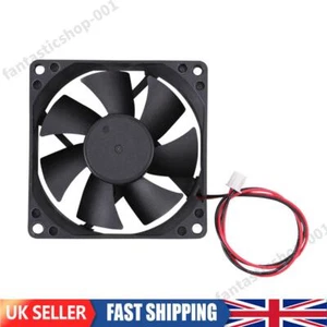 Computer Fan 8025 Desktop PC Case Cooling Fan DC 12V 2-Pin 2-Wire Connector - Afbeelding 1 van 12