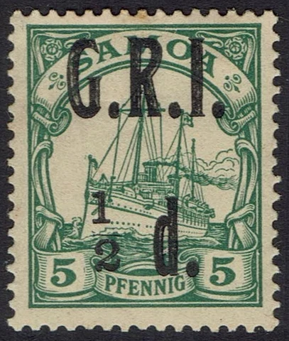 SAMOA 1914 GRI YACHT ½D ON 5PF Cover