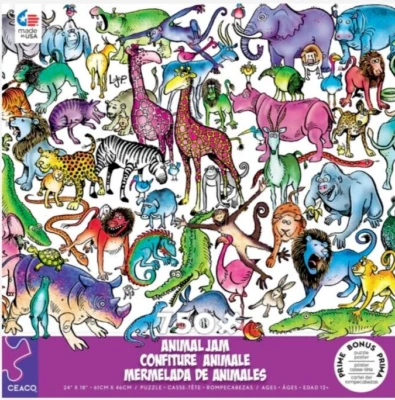 750 PiecesJigsaw Puzzle Animal Jam Zoo Time Ceaco Includes Poster - Image 1 of 3