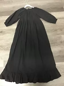 Bamboo Designer girls black dotted maxi ruffle dress size 10 - Picture 1 of 3