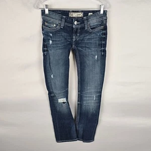 BKE Jeans Donna 27S x 29,5 Blu Invecchiato Stella Dritto - Foto 1 di 21