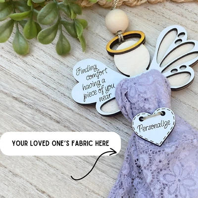 Custom DIY Fabric Christmas Memorial Ornament Bereavement Gift for Loss of Love - Image 1 of 4