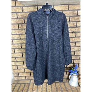 Tommy Bahama Reversible Dress 1/2 Zip Pullover Tunic Heathered XL - Picture 1 of 4