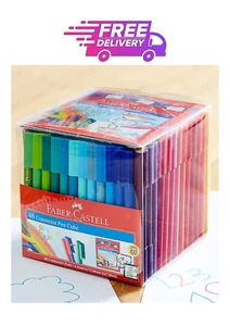 Faber Castell 48 Pack Texters Connector Pens Art Drawing Texta Colouring Kids - Picture 1 of 1