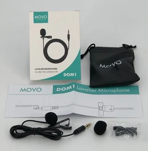 Movo DOM1 3.5mm TRS Lavalier Omnidirectional Condenser Microphone - Picture 1 of 15