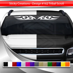 #162 TRIBAL FLAME CURLS Decal Sticker Windshield Window Vinyl Banner Design Car - Picture 1 of 8