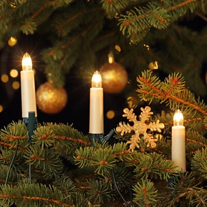 NARVA Kerzen Lichterkette für Weihnachtbaum Beleuchtung 20 Schaftkerzen Innen - Bild 1 von 10