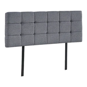 Palermo Grey Linen Fabric Double Deluxe Tufted Headboard Bedhead - Picture 1 of 6